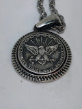 US  Navy 20 year retirement pendant, sterling silver