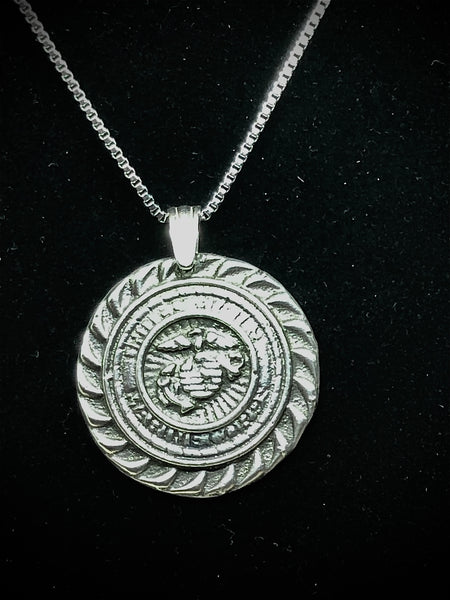 925 Sterling Silver Marine Corps Emblem Necklace Pendant Charm Career  Professional Military - Walmart.ca