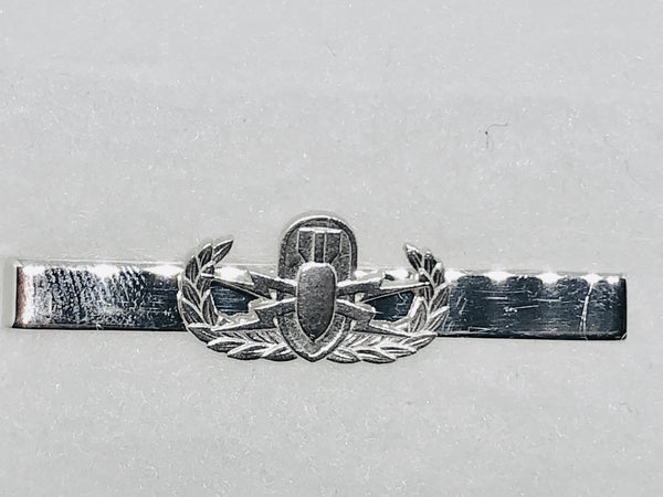 Explosive Ordnance Disposal Tie Clasp, Sterling Silver