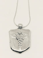 Corpsman Shield,  FMF Necklace, Sterling Silver