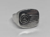 Postal Clerk (PC) Ring, Sterling Silver