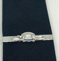 Expeditionary Warfare Device Tie Clasp, Sterling Silver