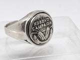 Kosovo Campaign Ring, Sterling Silver