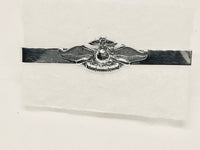 Fleet Marine Force Tie Clip with Spring Clasp, Sterling Silver