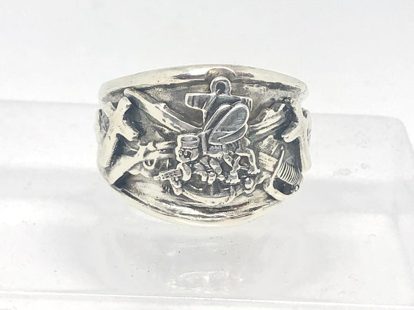 SeaBee (CB)Ring with Crosses, Sterling Silver