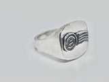 Postal Clerk (PC) Ring, Sterling Silver