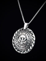 US Navy Pendant, Solid Sterling Silver