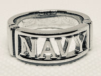 Navy Ring, Sterling Silver