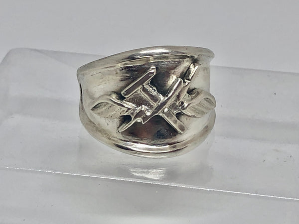 Aviation Support Technician (AS) Ring, Sterling Silver