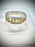 Marines Ring with gold plated lettering