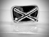 Army Artillery Ring, Sterling Silver