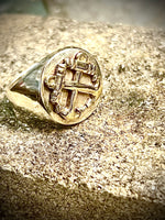 Boatswain’s Mate Ring with Gold Anchors