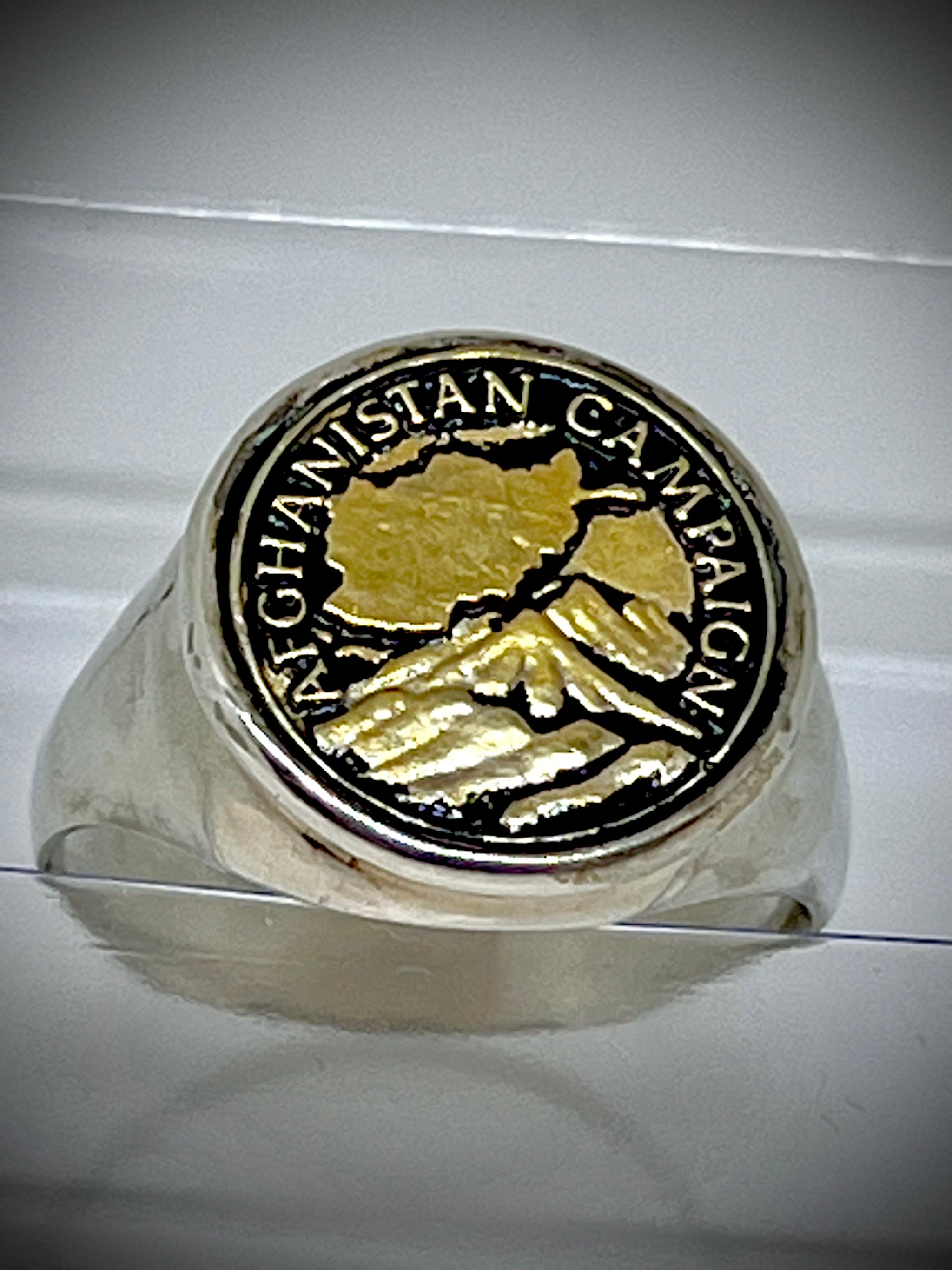 Military Afghanistan Campaign Medal outlets Ring